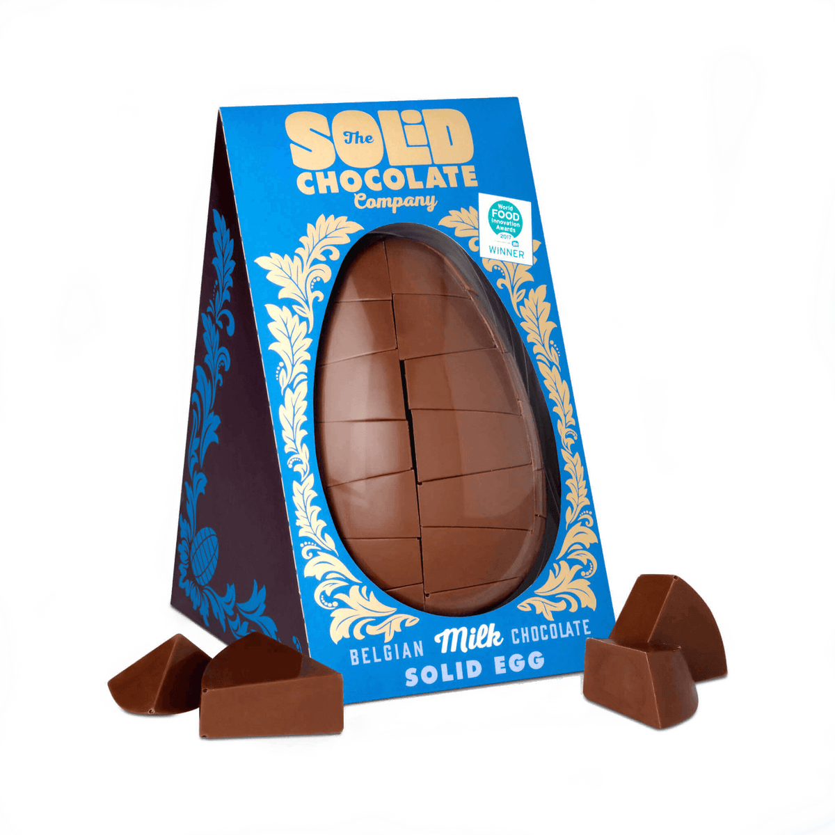 Easter striped egg (milk chocolate) - The Belgian Chocolate Makers